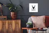 MuchoWow® Poster Hirsch - Logo - Schwarz - Weiß 30x30 cm - Produktbild-Vorschau 2