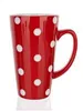 Kubek ceramiczny 450 ml, czerwony w kropki Podgląd zdjęcia produktu 2