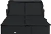 lettino 2 persone con tetto nero 213x118x97 in poly rattan Anteprima dell’immagine prodotto 4