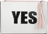 styleBREAKER Clutch mit YES und NO Print, Quasten Anhänger Produktbild-Vorschau 1