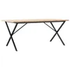 Esstisch X-Gestell 180x90x75,5 cm Massivholz Kiefer & Stahl Produktbild-Vorschau 1