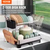 VEVOR scolapiatti 571 x 320 x 385 mm, scolapiatti a 2 Anteprima dell’immagine prodotto 2