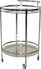 A silver and glass bar cart on a white background. Produktbild-Vorschau