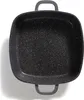 A top-down view of a square frying pan with speckled black interior and gray handles, set against a white background. Anteprima dell’immagine prodotto