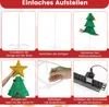 A collage of six images showing the steps to assemble a Christmas tree. Náhled obrázku produktu