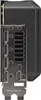The image shows the rear I/O panel of a graphics card. Produktbild-Vorschau