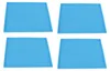 Four blue silicone mats arranged in a 2x2 grid on a white background. Produktbild-Vorschau