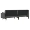 Schlafsofa 2-Sitzer mit 2 Kissen Dunkelgrau Stoff Produktbild-Vorschau 6