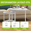 2 tlg. Couchtisch Rund, Nisttisch 2er set Beistelltisch Produktbild-Vorschau 3