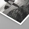 Poster - Poster ohne Rahmen - Frau Strand Surfen - 50x50 cm Produktbild-Vorschau 2