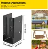 A black metal bracket is shown with product specifications and lifestyle images of its potential uses. Podgląd zdjęcia produktu