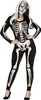 A woman wearing a skeleton costume. Produktbild-Vorschau