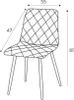 Gesteppter Stuhl K525 schwarz, Metallbeine, für Esszimmer, Produktbild-Vorschau 11