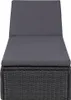 vidaXL Lehátko Poly Rattan Black and Dark Grey Náhľad obrázku produktu 1