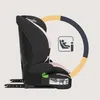 Side view of a black and pink car seat with a graphic overlay indicating safety features. Produktbild-Vorschau
