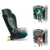 Diagrams showing a car seat with a dummy, illustrating safety features and correct/incorrect usage. Produktbild-Vorschau
