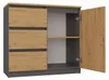 Topeshop 1D3S ANT/ART BA KPL, Anthrazit, Eiche, 3 Produktbild-Vorschau 2