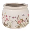 Clayre & Eef Pot de fleurs Ø 20x15 cm Beige Rose Céramique Voir les images du produit 1
