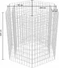 vidaXL Šesťhranná gabiónová vyvýšená posteľ 100 × 90 × 100 Náhľad obrázku produktu 6