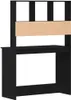 A black desk with shelves against a white background. Anteprima dell’immagine prodotto