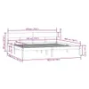A diagram showing the dimensions of a wooden bed frame. Produktbild-Vorschau