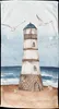 Beach towel Good Morning 100x180 cm - maritime / lighthouse Produktbild-Vorschau 1