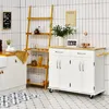 KOMFOTTEU wózek kuchenny wyspa kuchenna z blatem, wózek do Podgląd zdjęcia produktu 2