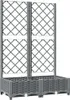 vidaXL Pflanzkübel mit Rankgitter Hellgrau 80x40x121,5 cm Produktbild-Vorschau 1