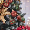 Weihnachtskugeln-Set, 40 Stück, unzerbrechlich, rot-grün, Rentier-Motiv Productafbeelding-voorbeeld