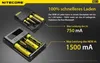 Comparison of two Nitecore battery chargers, highlighting the speed difference. Produktbild-Vorschau
