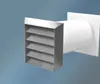 Abluftset Mauerkasten 150 mm Edelstahl mit Rückstauklappe, Produktbild-Vorschau 1