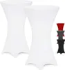 DETEX® Stehtisch Hussen Ø 60-65cm Weiß 2er Set Rund 30°C Produktbild-Vorschau 1