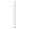 A side view of a white smartphone with a thin yellow strip on its side. Produktbild-Vorschau