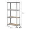 Lagerregal 1er Set 4 Böden Metall 160 x 80 x 40cm Produktbild-Vorschau 6