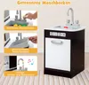 A collage of images showing a toy kitchen sink and dishwasher with various features highlighted. Náhľad obrázku produktu