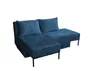 A blue sectional sofa with corduroy texture is shown against a white background. Produktbild-Vorschau