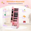 COSTWAY Detská šperkovnica, sklápacia zrkadlová skrinka 2v1 Náhľad obrázku produktu 6