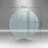 A circular glass plate with dimensions indicated by measurement lines. Náhled obrázku produktu