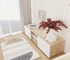 A modern living room corner with a TV lowboard, a rug, and decorative items. Produktbild-Vorschau