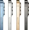 Four iPhones are shown from the side, each in a different color. Produktbild-Vorschau