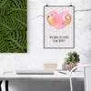 Mr. & Mrs. Panda Bild Faultiere Herz DIN A3 - Grau Pastell Produktbild-Vorschau 2