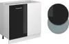 Eckschrank für Hausrat Vicco R-Line Schwarz Hochglanz 86 cm Produktbild-Vorschau 6