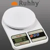 A white kitchen scale is displayed against a gray background, with the brand "Ruhhy" visible at the top. Náhľad obrázku produktu