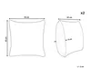 BELIANI Dekokissen 2er Set Weiß mit Fransen 45 x 45 cm Produktbild-Vorschau 3