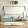 Sweiko lit plat, 140x200 cm, lit d'enfant, barre de maison, Voir les images du produit 1