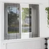 vidaXL Tende in voile con tasche per aste 2 pezzi nero Anteprima dell’immagine prodotto 2
