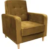 Sessel aus Velourstoff Bamako Loungesessel mit Holzbeine Produktbild-Vorschau 2