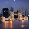 RoboTime drevené 3D puzzle hodinová veža Big Ben svietiaca Náhľad obrázku produktu 20