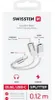 The image shows the retail packaging of a Swissten Dual USB-C Splitter, Audio & Charging Adapter. Anteprima dell’immagine prodotto