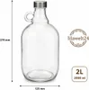 6er Set Glasflaschen 2L mit Schraubverschluss und Glasgriff Produktbild-Vorschau 5